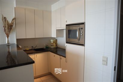 TE HUUR OP JAARBASIS - gemeubeld appartement op de 11e verdieping met zeezicht - ingerichte open keuken met elektrisch fornuis, frigo met vriesvak, co...