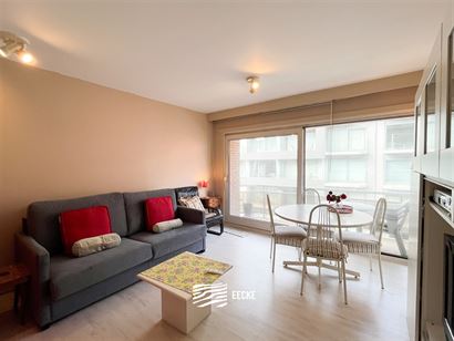 Res. De Warande II 0302 - Gezellige studio met slaaphoek - Gelegen in de zijstraat van de winkelstraat, op de derde verdieping - Inkomhal met slaaphoe...