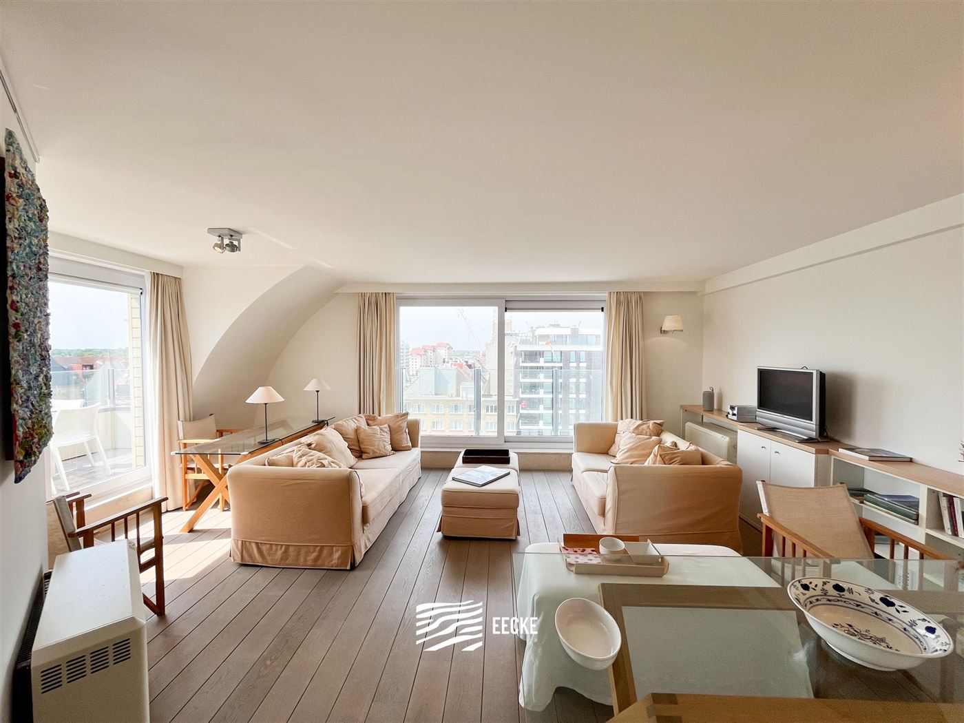 Res. Catamaran 0801 - Uitzonderlijk dakappartement met drie slaapkamers - Prachtig zicht op zee en het Leopoldplein van op de achtste verdieping - Ink...