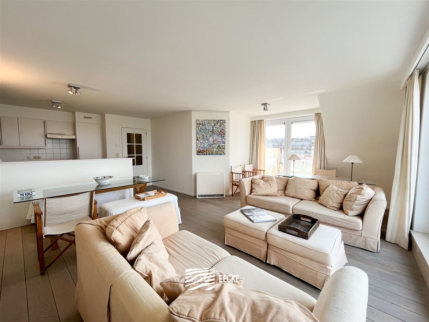 Res. Catamaran 0801 - Uitzonderlijk dakappartement met drie slaapkamers - Prachtig zicht op zee en het Leopoldplein van op de achtste verdieping - Ink...