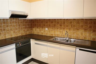 TE HUUR OP JAARBASIS - ongemeubeld appartement - centrale ligging - zonneterras achteraan - woonkamer met aparte ingerichte keuken - 1 slaapkamer - ba...