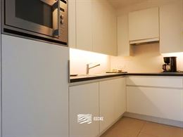 TE HUUR OP JAARBASIS - gemeubeld appartement op vakantiedomein Karthuizer met uniek zicht op natuurgebied - living met zijdelings zeezicht - ingericht...