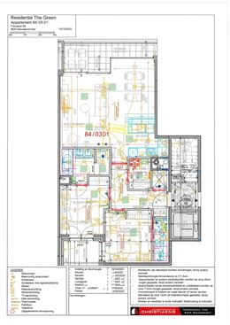 TE HUUR OP JAARBASIS - Ongemeubeld appartement in nieuwe residentie - middelgroot terras - woonkamer met open keuken - 2 slaapkamers met ingebouwde ka...