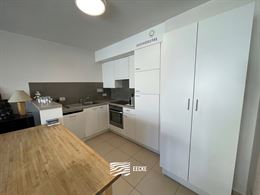À LOUER SUR UNE BASE ANNUELLE - Appartement non-meublé avec terrasse ensoleillée à l'arrière - Dans la ville de Nieuwpoort - Living avec cuisine ...