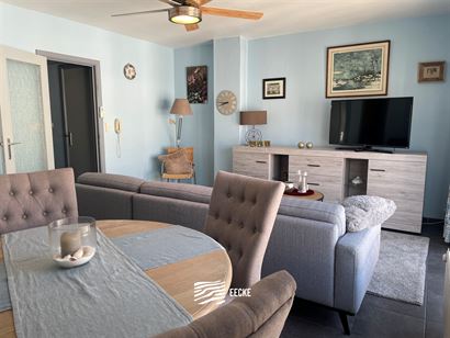 À LOUER SUR UNE BASE ANNUELLE - appartement meublé - situation centrale - terrasse ensoleillée à l'arrière - séjour avec cuisine équipée sépa...