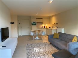TE HUUR OP JAARBASIS - gemeubeld appartement op vakantiedomein Karthuizer - uniek zicht op natuurgebied - living met ingerichte open keuken - badkamer...