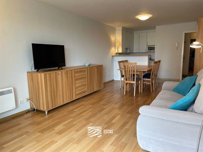 TE HUUR OP JAARBASIS - gemeubeld appartement met zonneterras - dicht bij halte openbaar vervoer - woonkamer met ingerichte keuken - badkamer met combi...