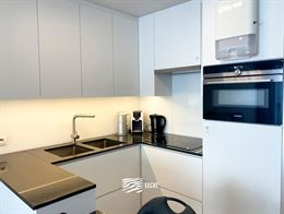 TE HUUR OP JAARBASIS - Gezellig appartement in het hartje van Nieuwpoort Bad - Terras vooraan en zonneterras achteraan - woonkamer met ingerichte keuk...