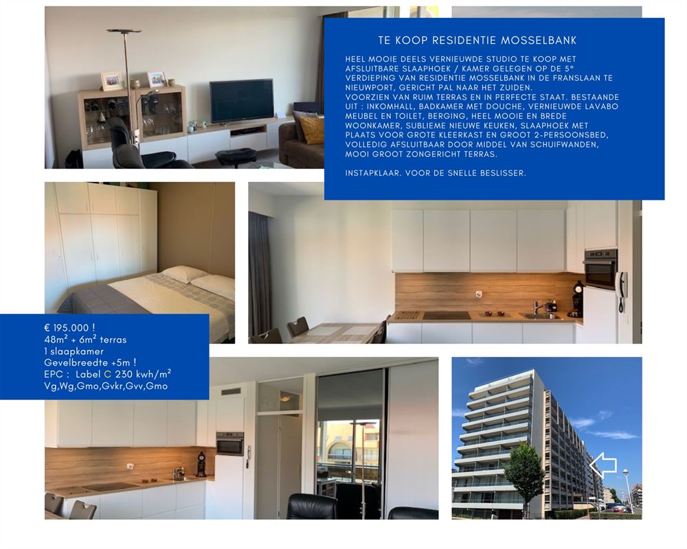 Foto 1 : Appartement te 8620 NIEUWPOORT (België) - Prijs € 195.000