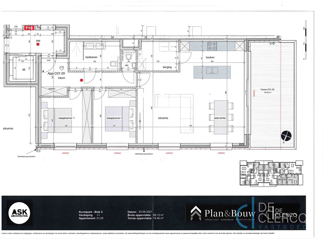 Foto 20 : Appartement te 9080 Lochristi (België) - Prijs &euro; 1.375