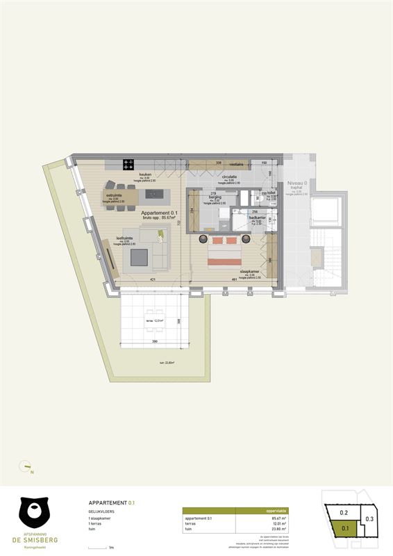 Foto 7 : Appartement te 2500 KONINGSHOOIKT (België) - Prijs € 290.000