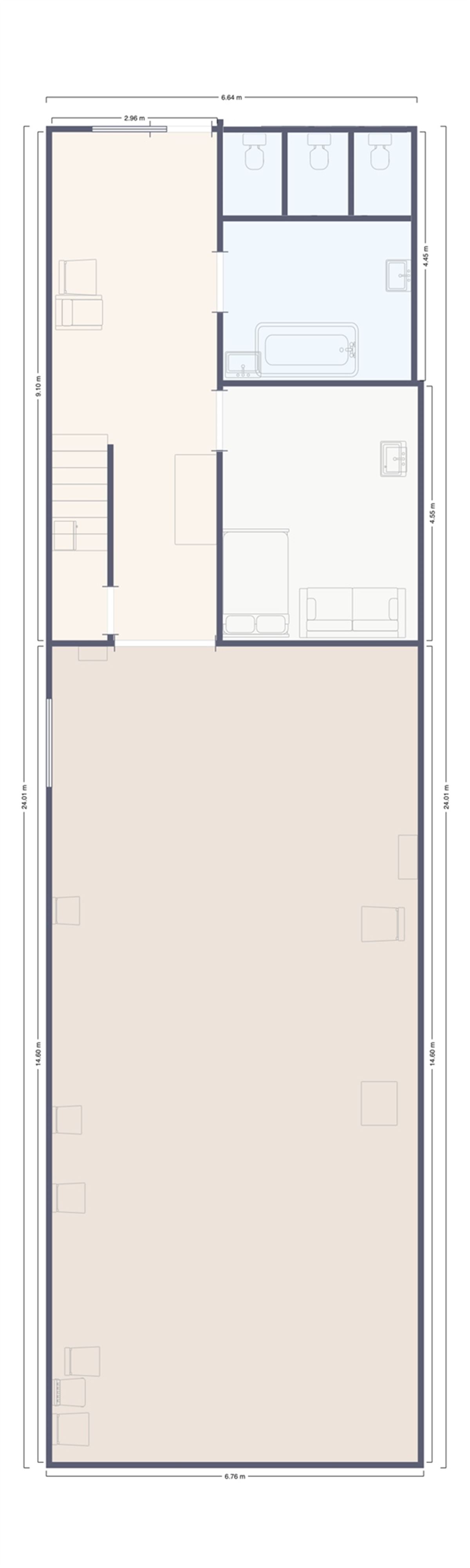 Handelsruimte met magazijn van 330 m2