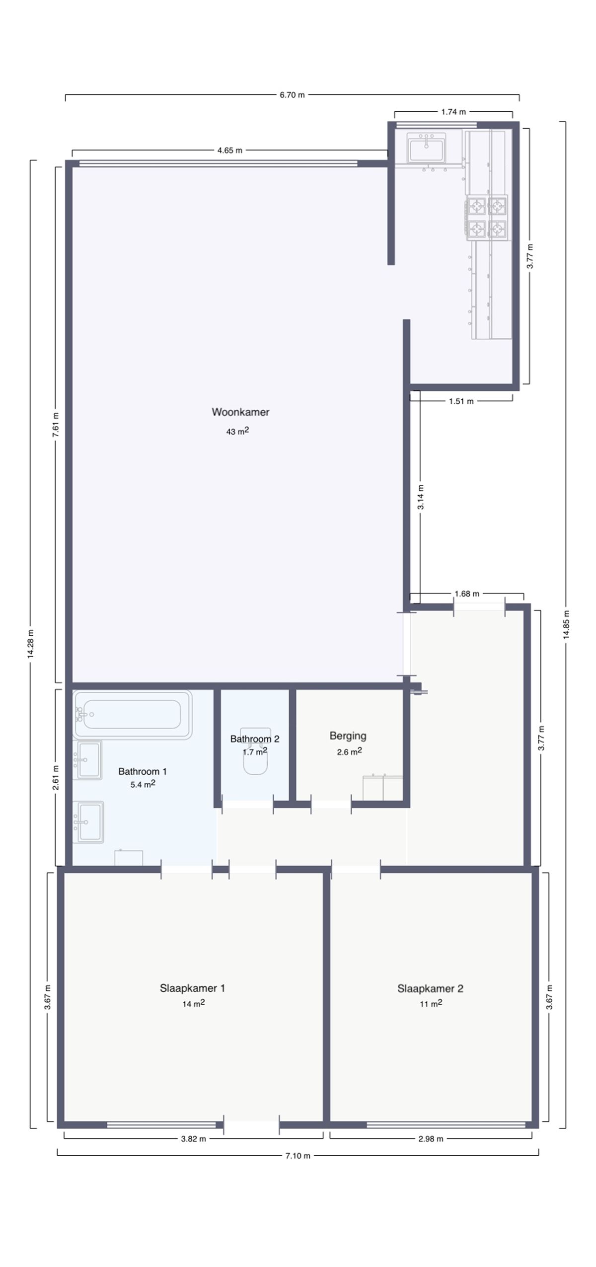 Rustig Gelegen Appartement met 2 Terrassen en Garage