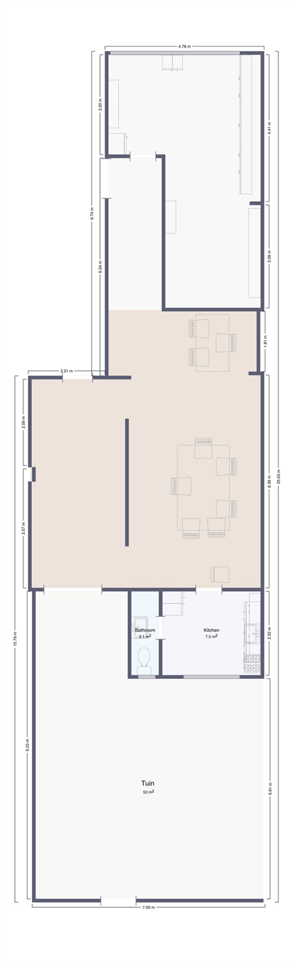 Handelsruimte met magazijn van 330 m2