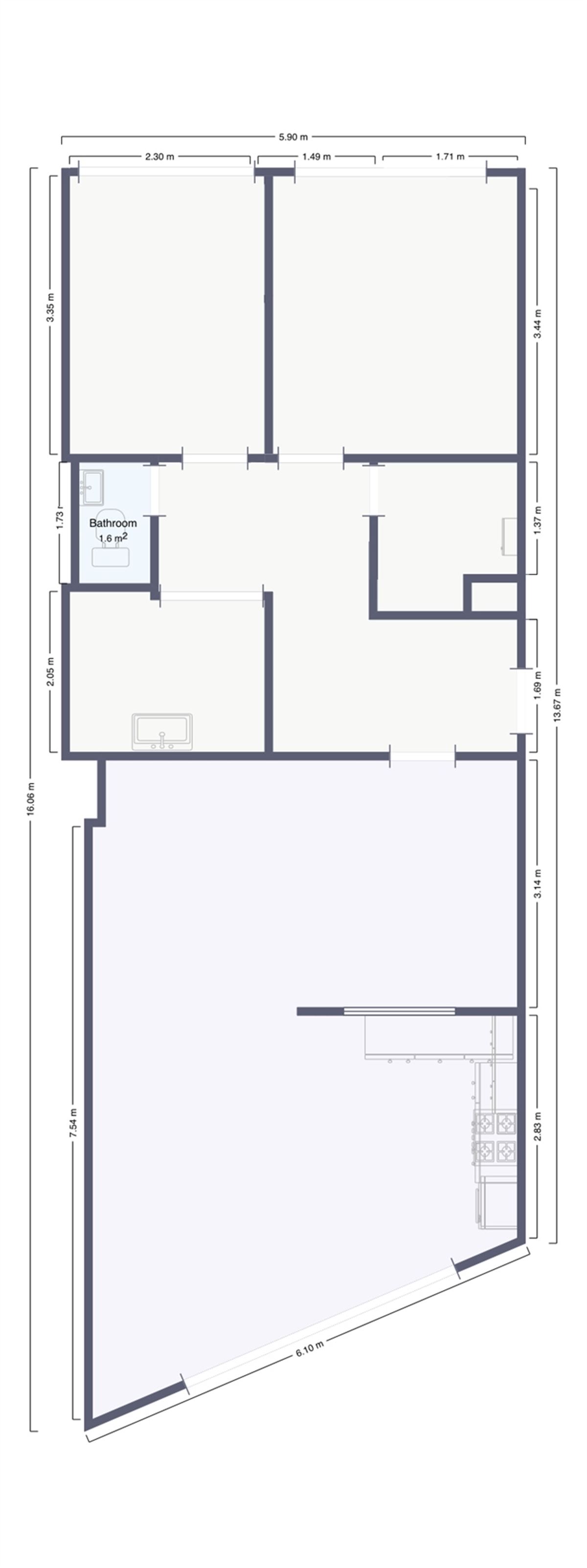 Lichtrijk Appartement met 2 Slaapkamers en Terras