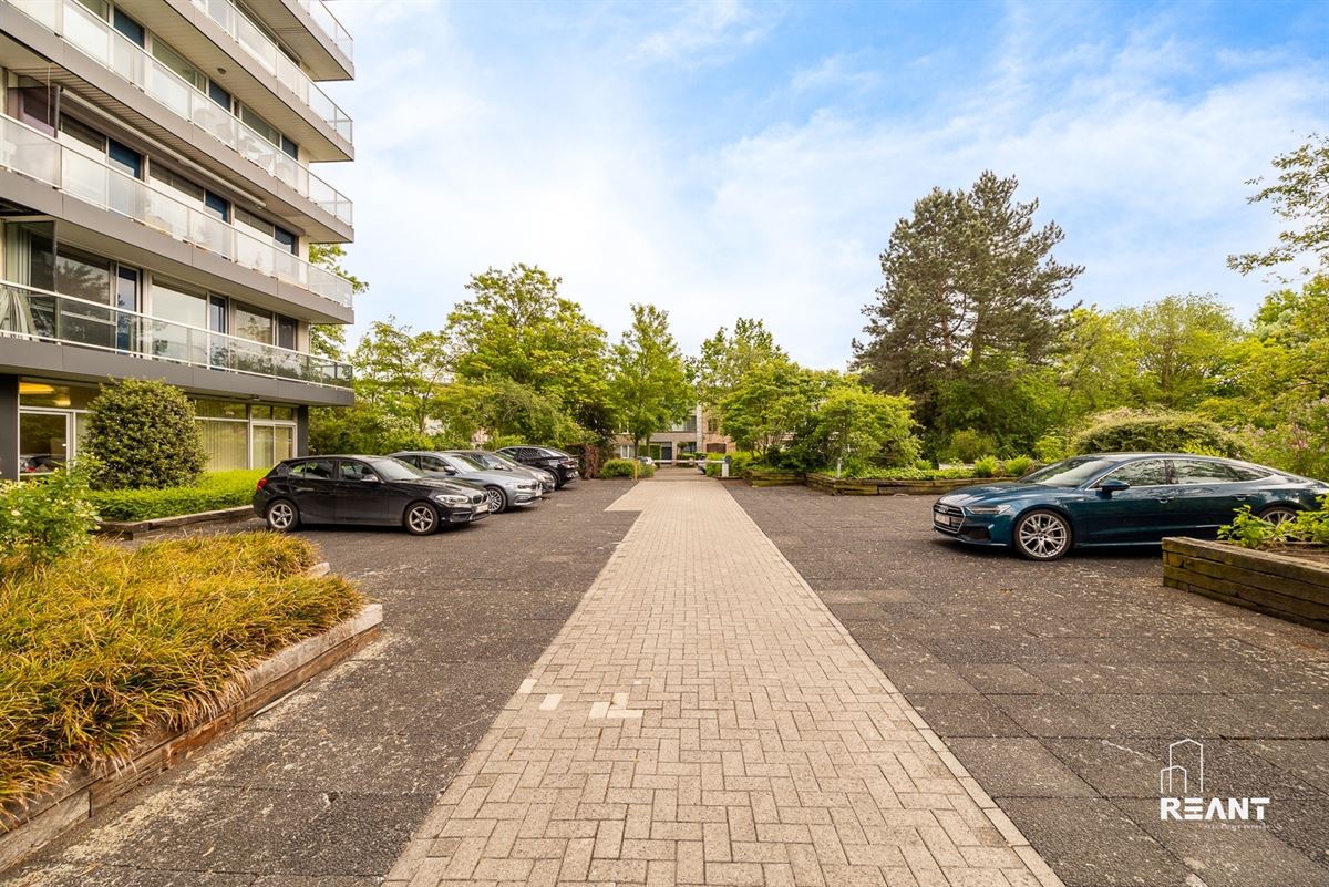 Gelijkvloers kantoor van ca. 220 m² met 8 privatieve buitenstaanplaatsen.