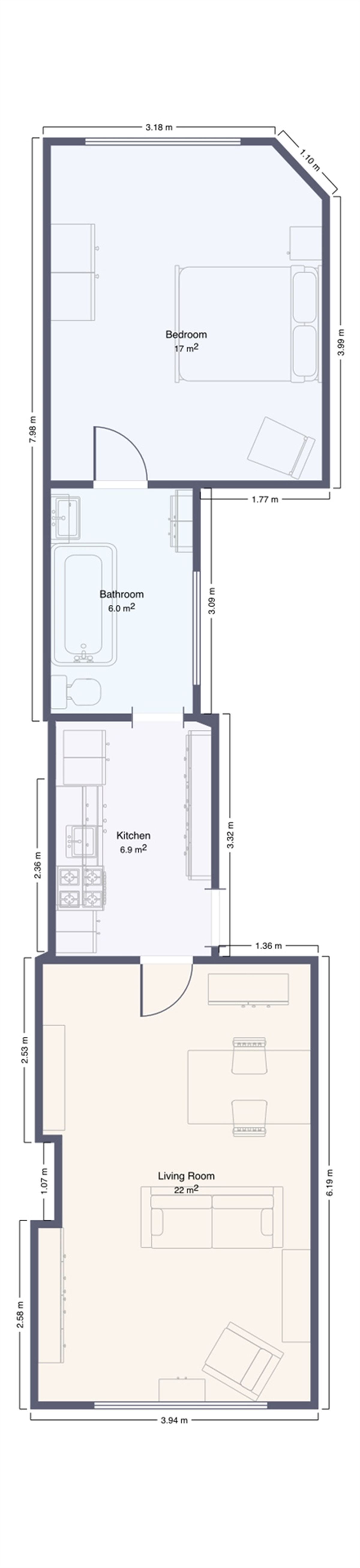 Gezellig en lichtrijk appartement in kleinschalig gebouw