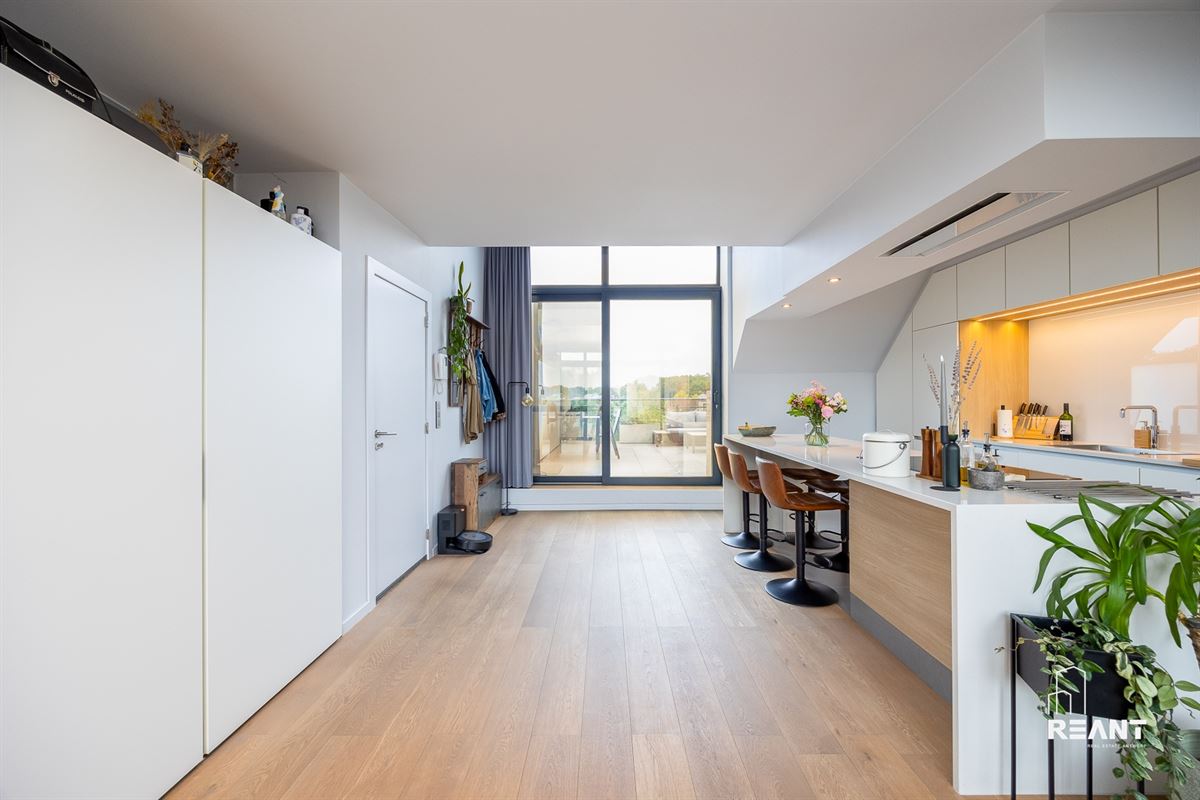 Lichtrijk duplexappartement met mezzanine en ruim terras.