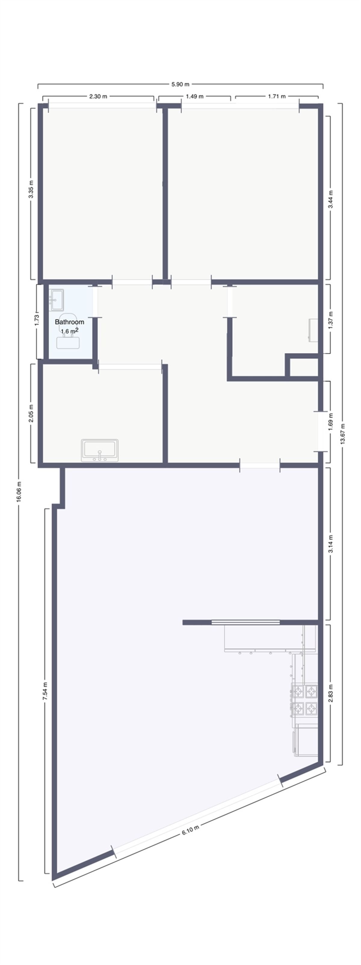 Lichtrijk appartement met 2 Slaapkamers en Terras