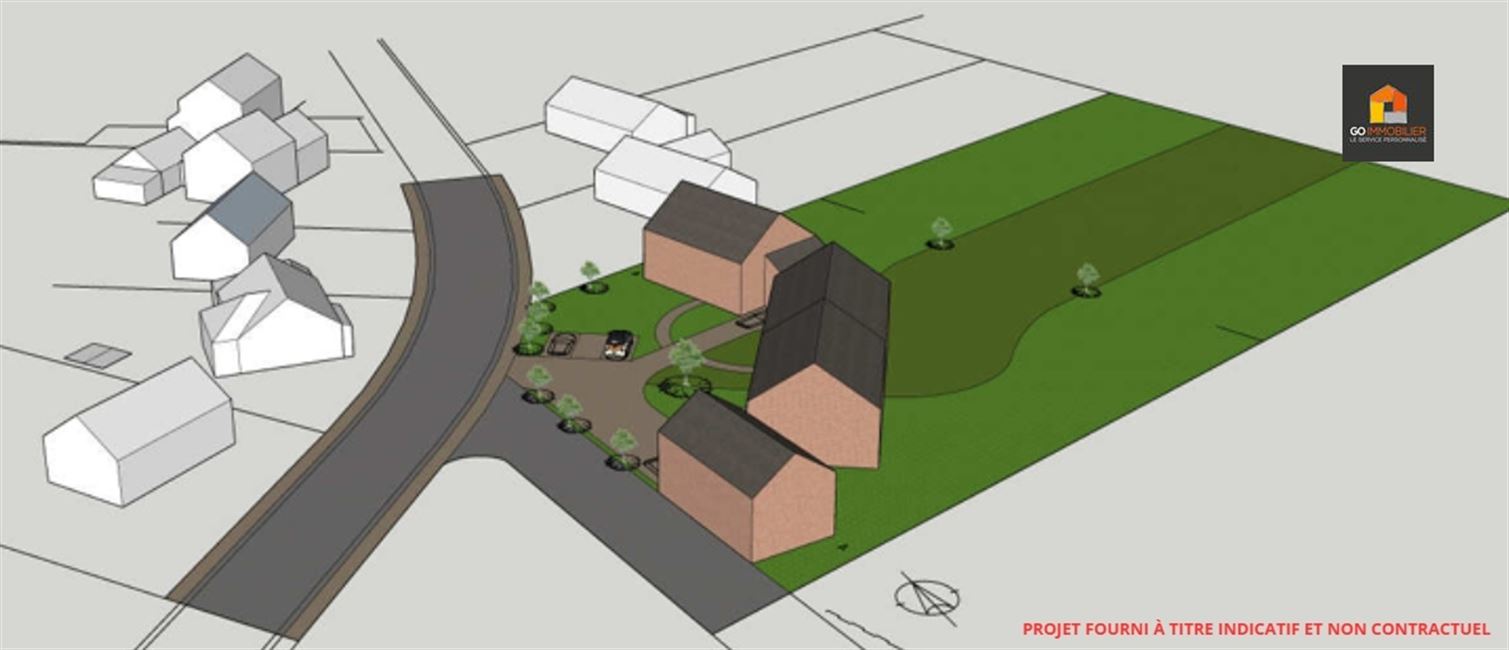 Magnifique terrain à bâtir de presque 50 ares avec permis pour 3 maisons !