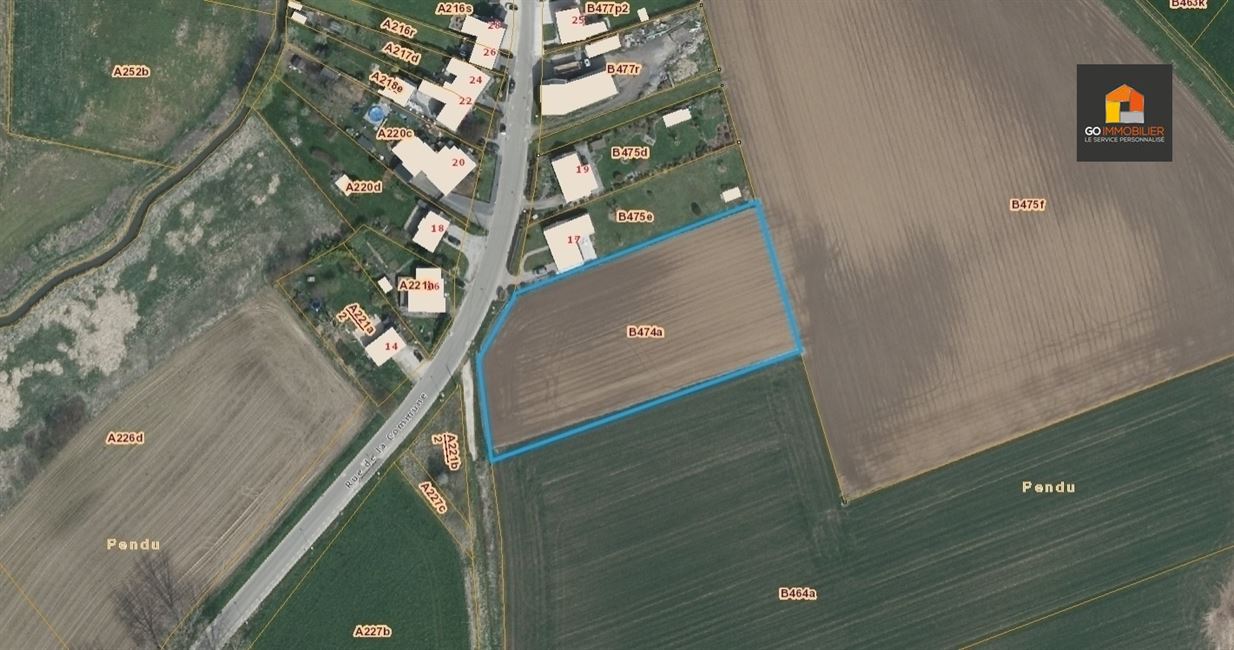 Magnifique terrain à bâtir de presque 50 ares pour construction agricole