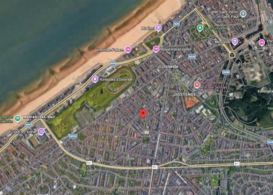 Votre pied-à-terre à la mer : Charmant appartement 1ch avec balcon  à 8400 OSTENDE - Réf. 13661