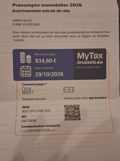 Appartement 2 chambres avec vue sur Bruxelles!  à 1000 BRUXELLES - Réf. 13660