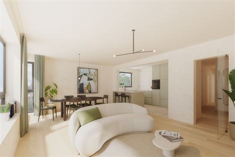 In een groene en rustige buurt van Sint-Amandsberg bevindt zich dit gerenoveerd modelappartement dat uitblinkt door zijn luchtige volumes en overvloed...