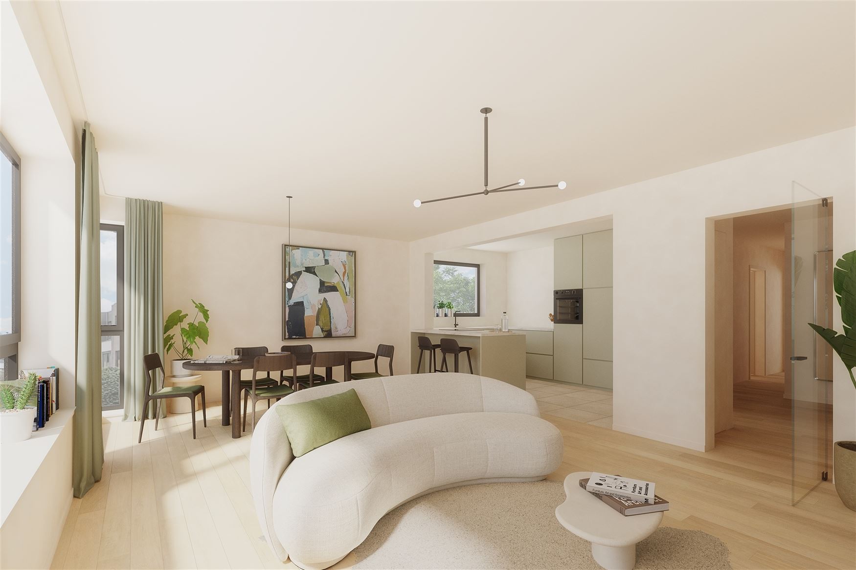 In een groene en rustige buurt van Sint-Amandsberg bevindt zich dit gerenoveerd modelappartement dat uitblinkt door zijn luchtige volumes en overvloed...