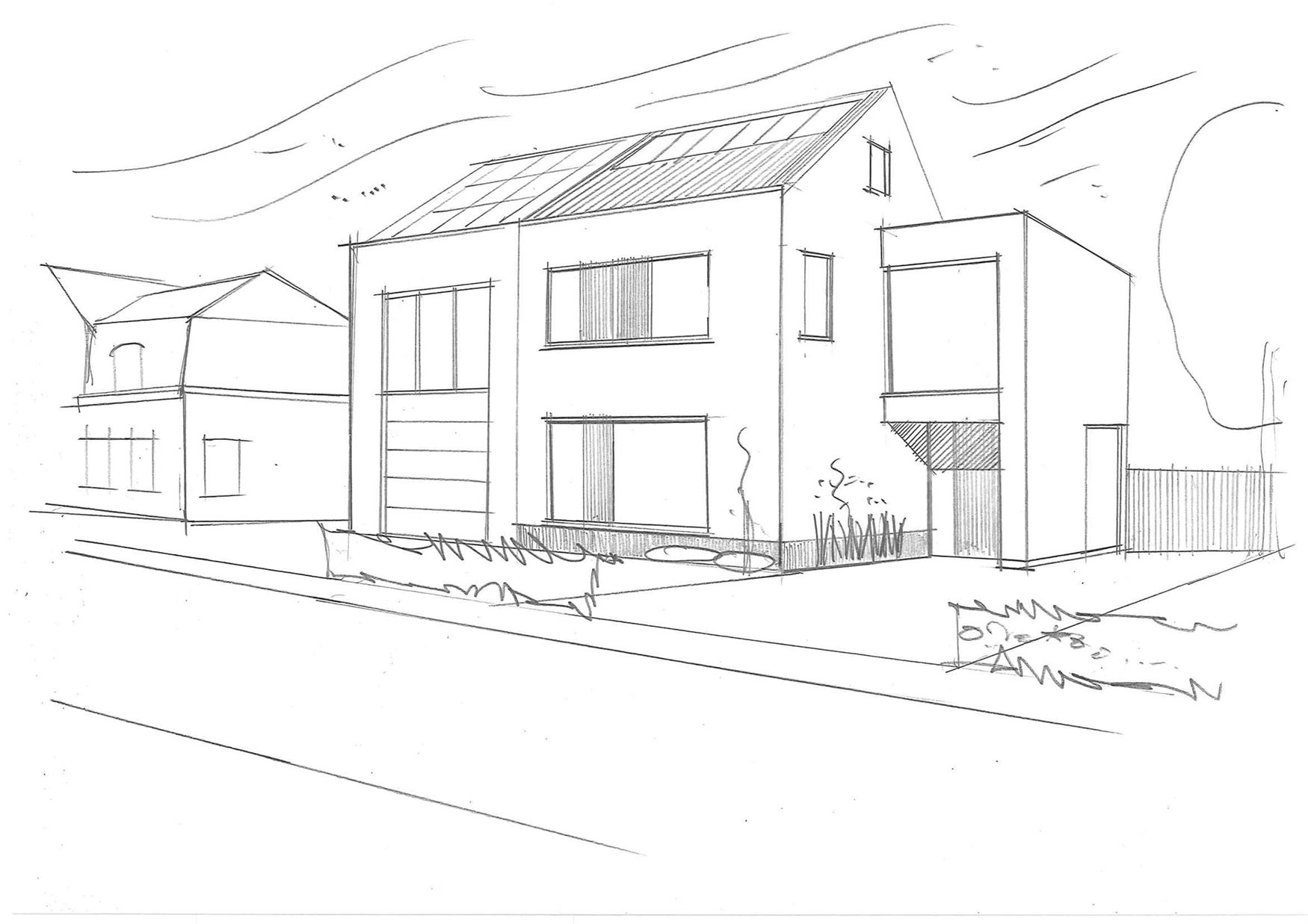 Wonen tussen water en open ruimte. Deze halfopen woning in de Koning Leopoldstraat 71 in Lovendegem kijkt vooraan uit op het Schipdonkkanaal en achter...