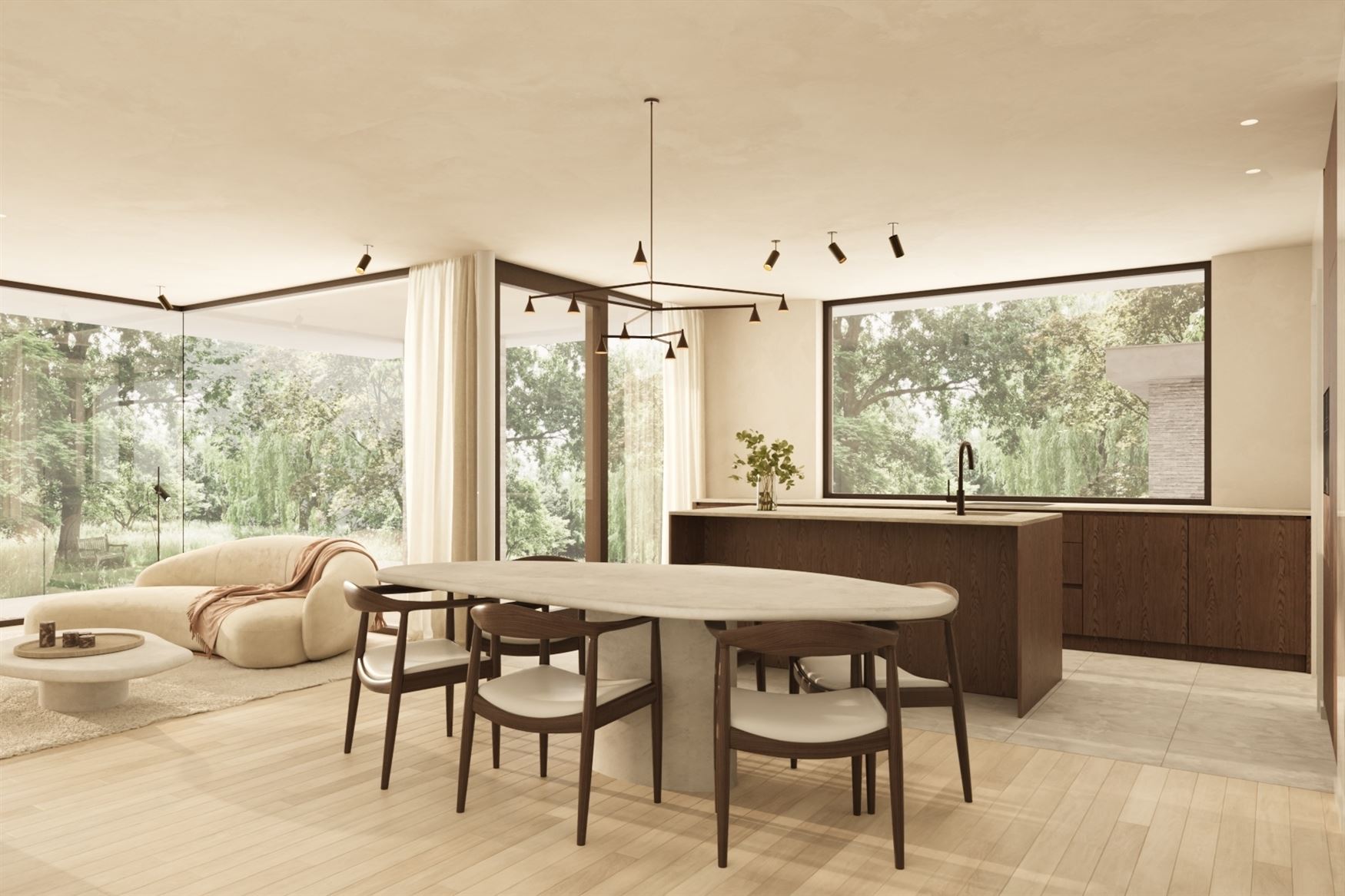 In Drongen komt AVELON. Vier architecturale woningen op een ligging die zelden vrijkomt. Rust, open zichten en ruimte vormen hier de basis.
De woning...