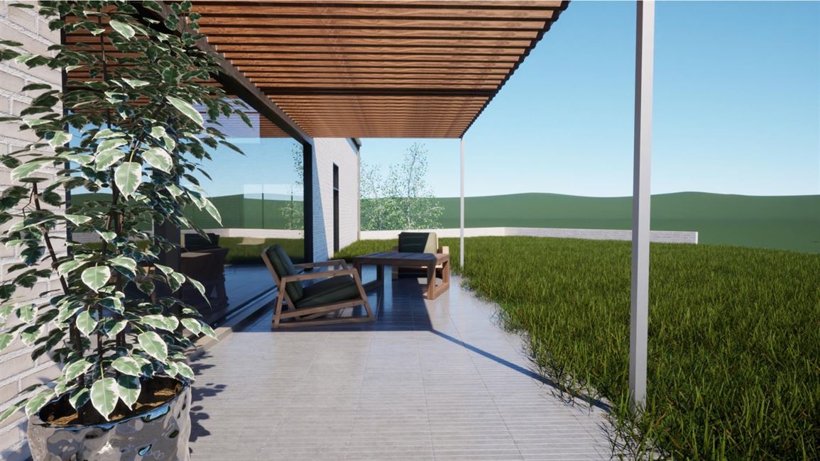 Terrain à bâtir, permis obtenu villa contemporaine.