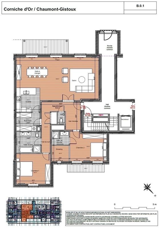 Corniche d'Or - Appartement rez-de-chaussée - B.0.1