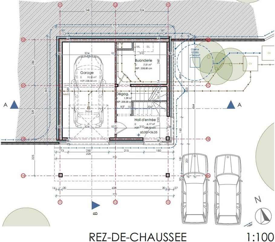 Maison neuve contemporaine au coeur d'un site verdoyant