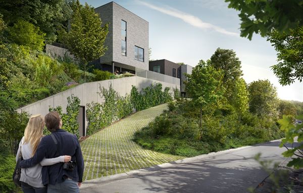 Maison neuve contemporaine au coeur d'un site verdoyant