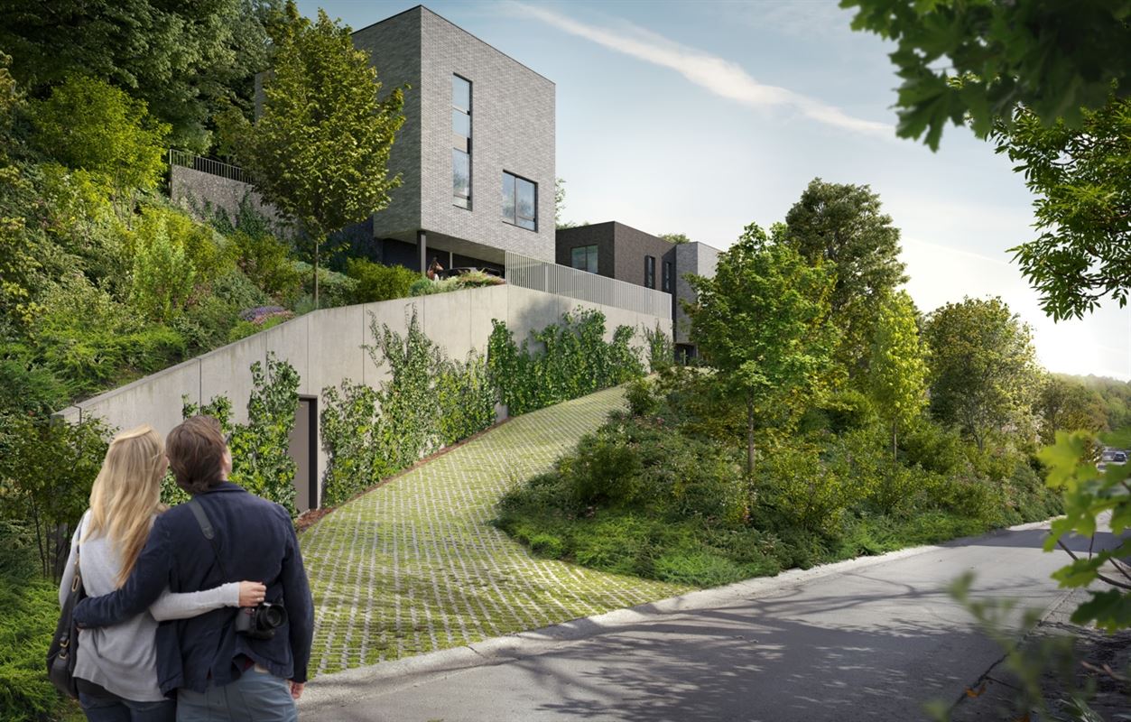 Maison neuve contemporaine au coeur d'un site verdoyant