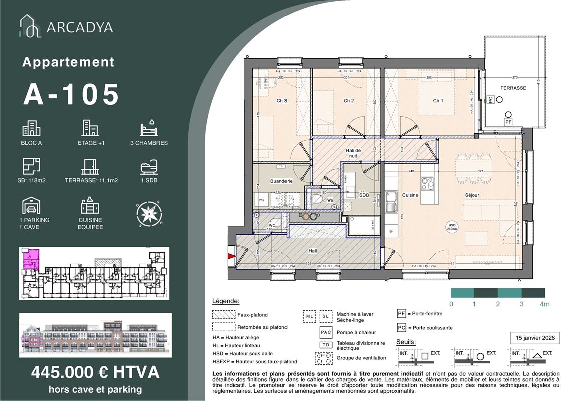 Arcadya A-105 - TVA 6% possible