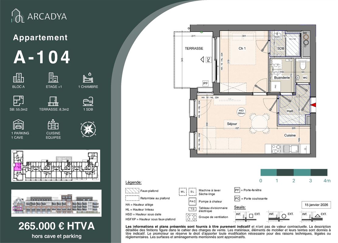 Arcadya A-104 - TVA 6% possible