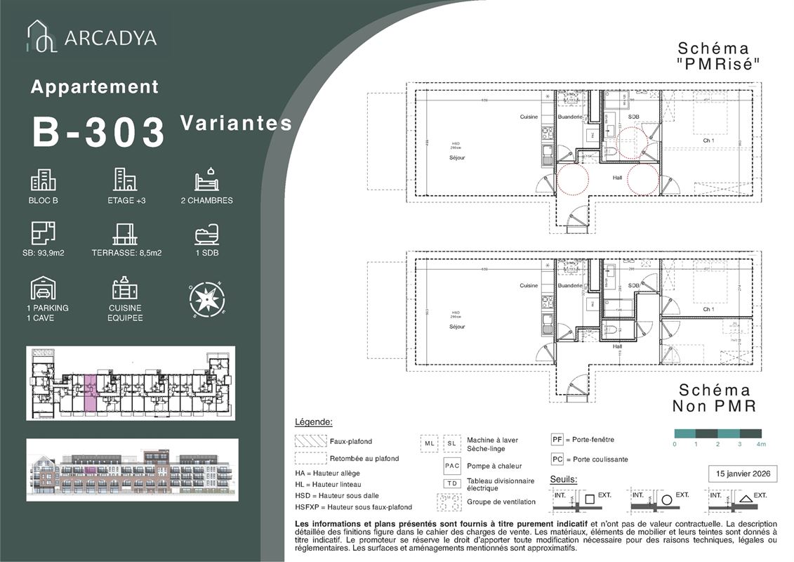 Arcadya B-303 - TVA 6% possible
