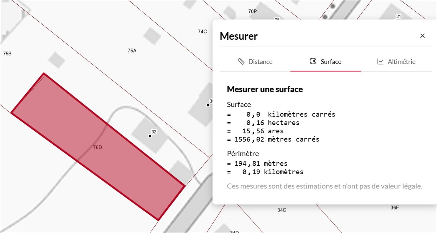 Terrain à bâtir de 15,57 ares !!