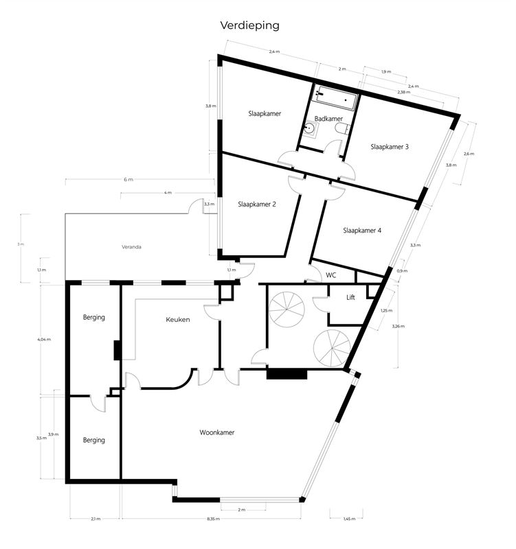 UNIEK APPARTEMENT (215M2!) MET VERANDA, TUIN, 4 SLPKS EN LIFT IN CENTRUM BALEN