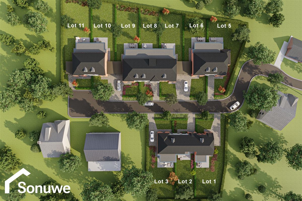 NIEUWBOUWWONING MET 3 SLAAPKAMERS EN INPANDIGE GARAGE UITERST CENTRAAL DOCH RUSTIG GELEGEN TE ZONHOVEN