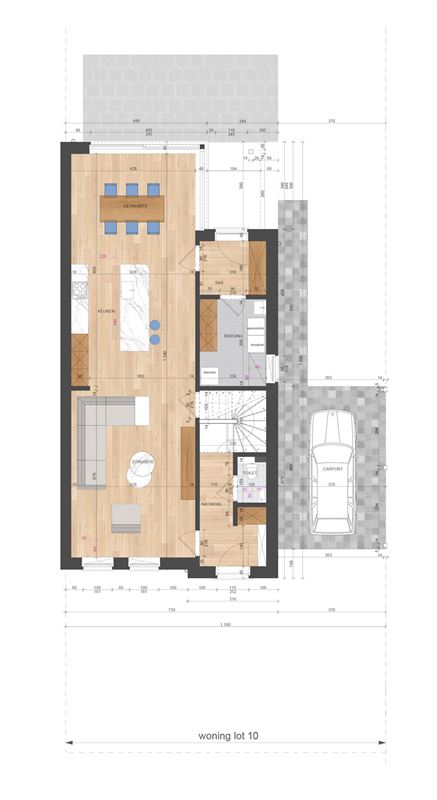 NIEUWBOUWWONING MET 3 SLAAPKAMERS UITERST CENTRAAL DOCH RUSTIG GELEGEN TE ZONHOVEN