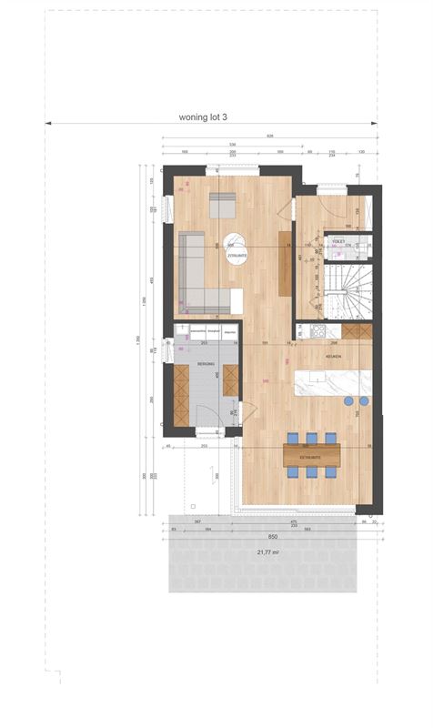 NIEUWBOUWWONING MET 3 SLAAPKAMERS UITERST CENTRAAL DOCH RUSTIG GELEGEN TE ZONHOVEN
