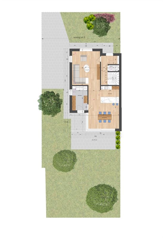 NIEUWBOUWWONING MET 3 SLAAPKAMERS UITERST CENTRAAL DOCH RUSTIG GELEGEN TE ZONHOVEN