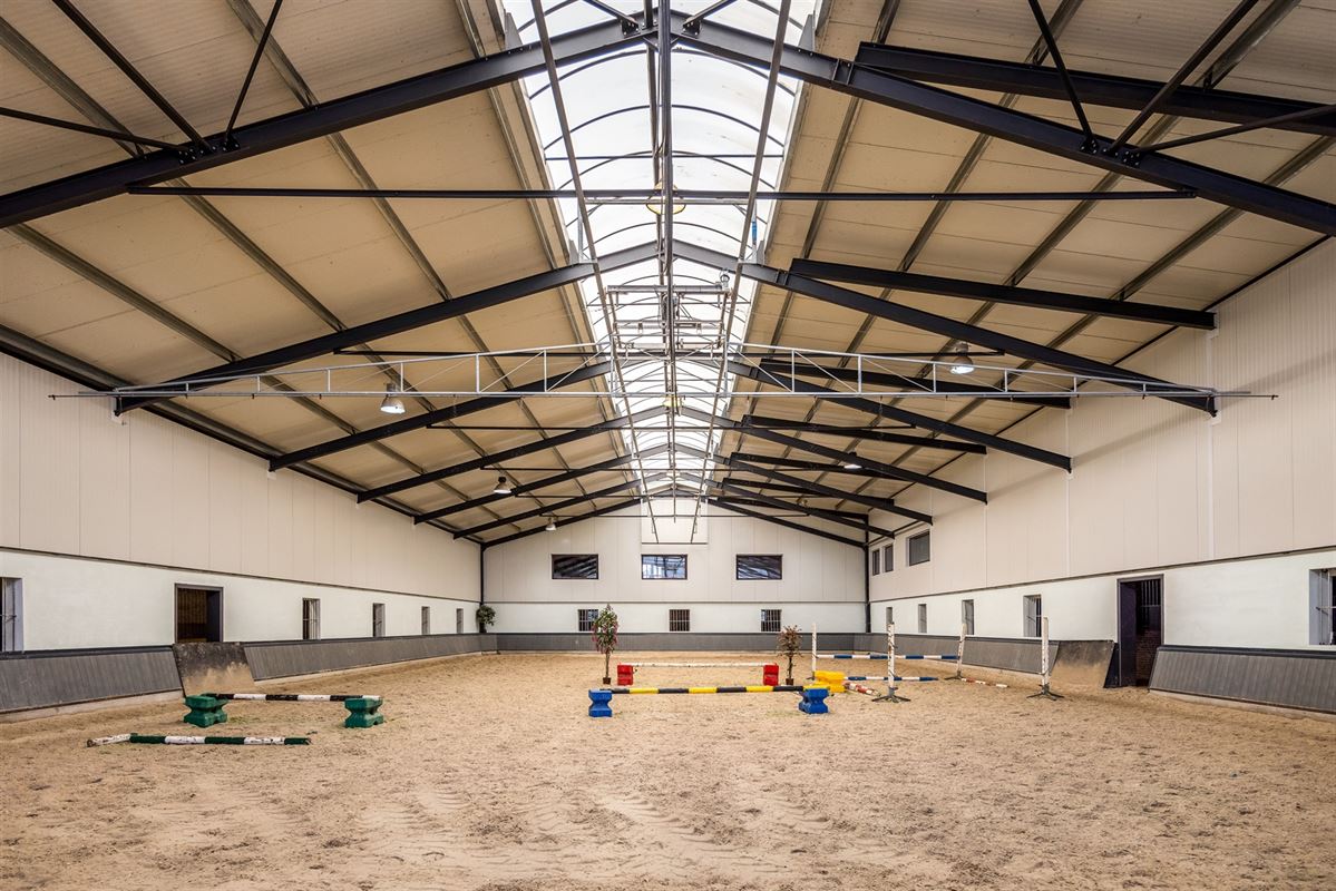 UNIEKE EIGENDOM MET 24 PAARDENSTALLEN EN BINNENPISTE OP CA 10 HECTARE TE PAAL-BERINGEN