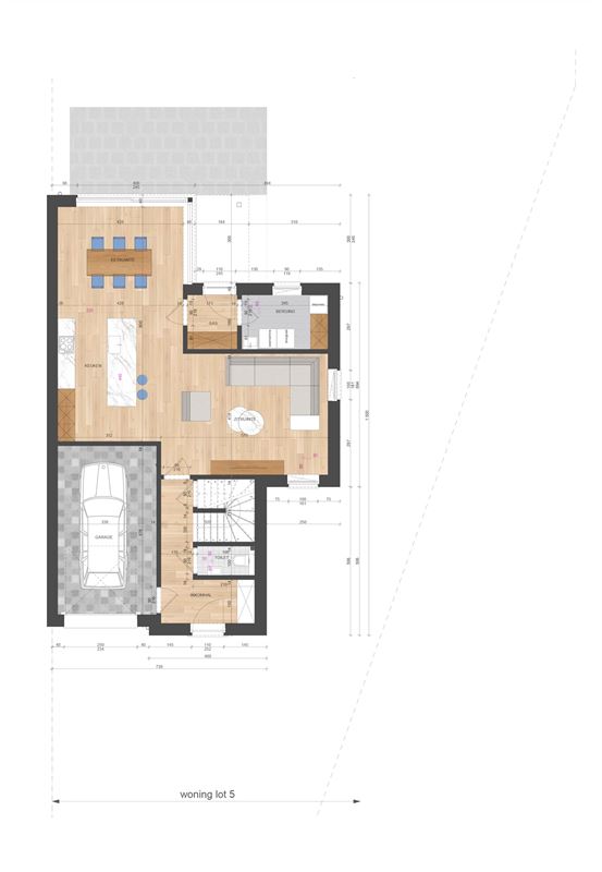 NIEUWBOUWWONING MET 3 SLAAPKAMERS EN INPANDIGE GARAGE UITERST CENTRAAL DOCH RUSTIG GELEGEN TE ZONHOVEN