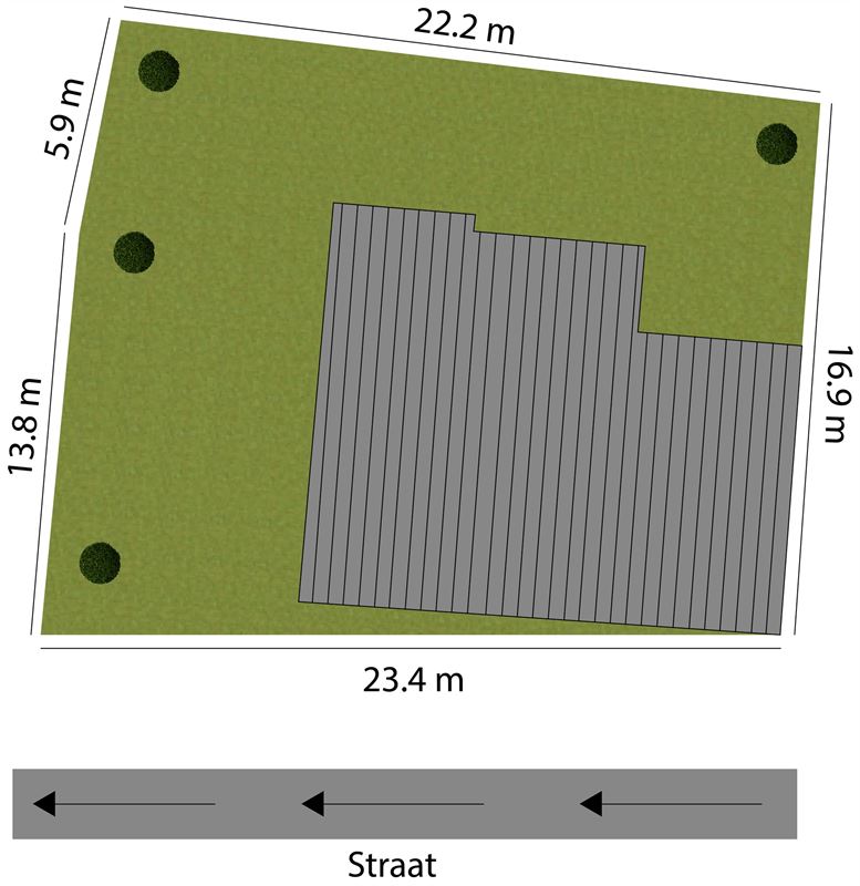 PROJECTGROND VOOR 2 WONINGEN IN GENENBOS LUMMEN