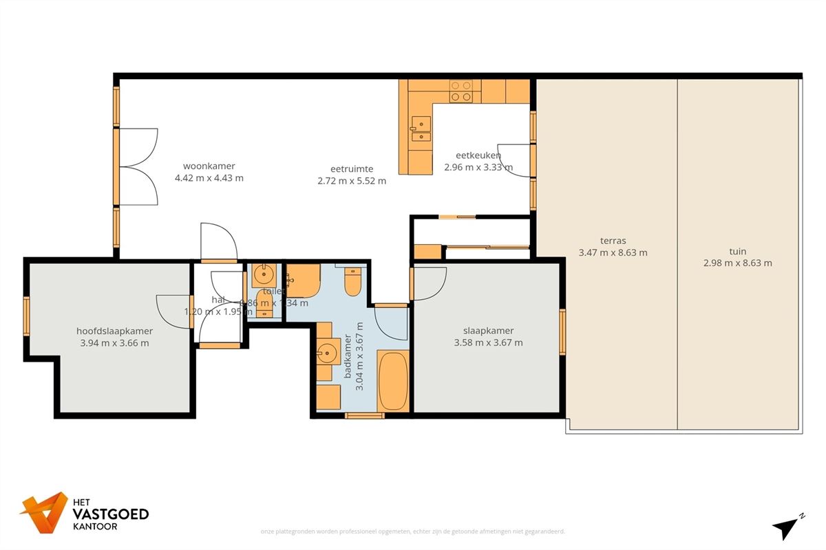 ENERGIEZUINIG APPARTEMENT MET 2 SLAAPKAMERS EN ZEER RUIM TERRAS (50M²) IN HET CENTRUM VAN OOSTHAM