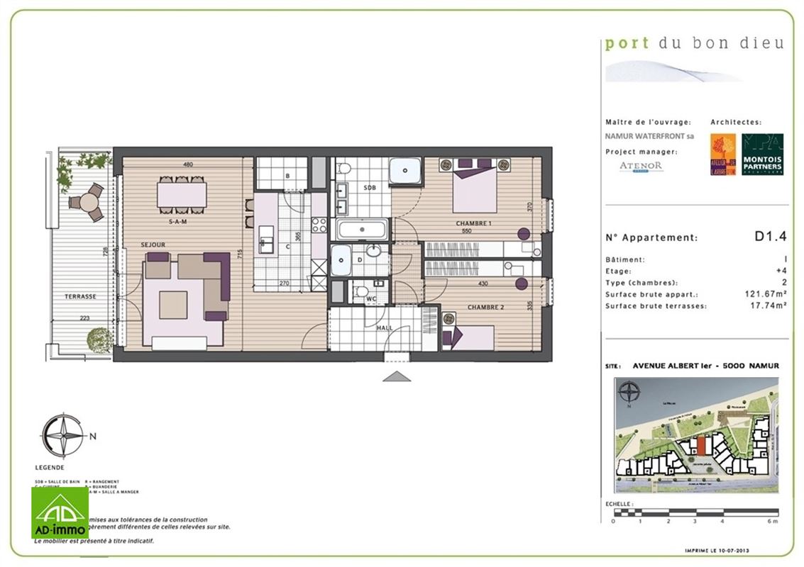 Image 15 : appartement à 5000 NAMUR (Belgique) - Prix 1.350 &euro;